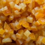 Oranges confites en cubes<br>