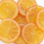 Oranges confites en tranches<br>