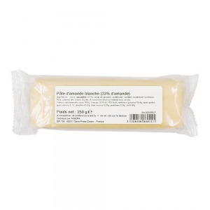 Pâte d'amande blanche 33% paquet 250g  CT 24 x 250 GR