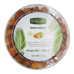 Dattes Sukari barquette 600g Récolte 2024  Carton de 6 x 600gr