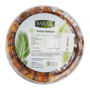 Dattes Sukari barquette 600g Récolte 2024  Carton de 6 x 600gr