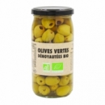Olives vertes dénoyautées BIO pot 37 cl<br>