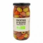 Cocktail d'olives dénoyautées BIO bocal 37cl<br>