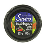 Trio de légumes grillés à l'huile pot 225g Savino<br>