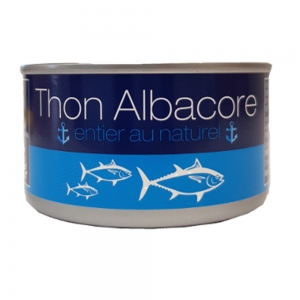 Thon au naturel Albacore 1/4  conserve pne 140g CT 48 bte