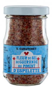 Fleur de sel de Guérande au piment d'Espelette 70g  CT DE 24 POTS