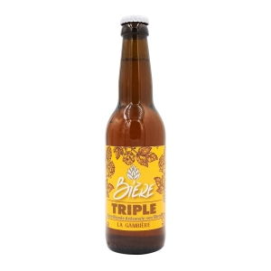 Bière blonde triple La Gambière bouteille 33cl  CARTON DE 24 BTL