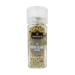 Poivre blanc en grains moulin 54g Bédros<br>