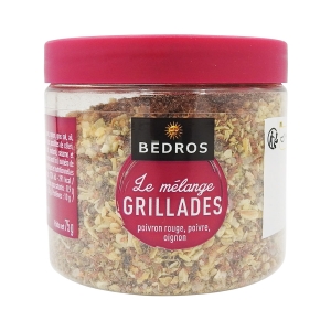 Mélange pour grillades pot 75g Bédros  Carton de 12 x 75 gr