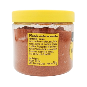 Paprika doux pot 90g Bédros  Carton de 12 x 90 gr