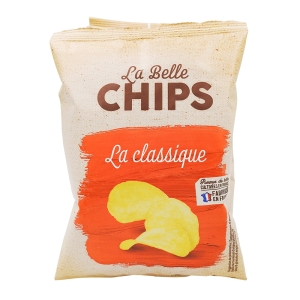 Grossiste Chips nature paquet 6x30g La Belle Chips carton de 15 chapelets -  prix en gros