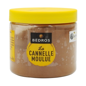 Cannelle en poudre pot 54g Bédros  Carton de 12 x 54 gr