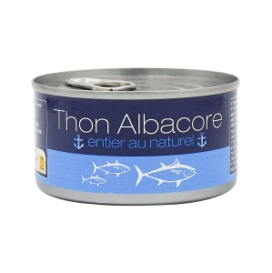 Thon au naturel Albacore 1/4 conserve pne 140g  CARTON DE 48 BTE