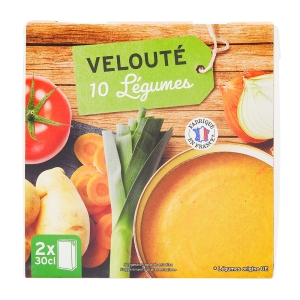 Velouté de légumes 2x30 cl UHT  CT DE 8 LOT DE 2x30CL 