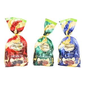 Papillotes chocolat au lait sachet 400g  CT DE 25 PQT