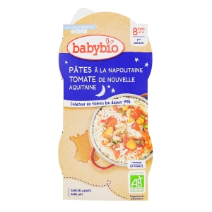 Bols pâtes à la napolitaine BIO 2x200g BABYBIO  CT DE 6 LOT DE 2x200G