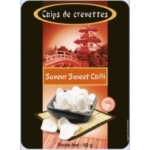 Chips de crevettes saveur sweet chili paquet 80g<br>