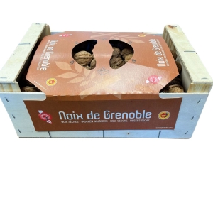 Noix coque Grenoble 30/32 2024 AOP boîte 1.5 KG  CAGETTE BOIS 1.5KG