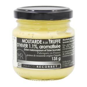 Moutarde à la truffe pot 135g Marcel Recorbet  CT DE 12 POT