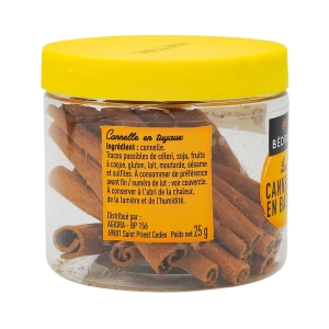 Cannelle bâton pot 25g Bédros  CARTON 12X25GRS