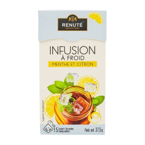 Infusion froide menthe citron 20 sachets  CARTON DE 20 SACHETS