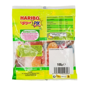 Bonbons Langue Pik paquet 120g Haribo  CTN DE 30 SCH DE 120G