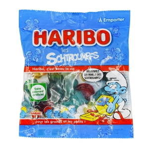 Bonbons Schtroumpfs paquet 120g Haribo  CTN DE 30 SCH 120G