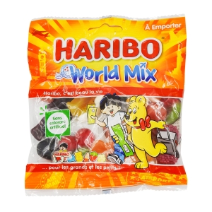 Bonbons World Mix paquet 120g Haribo  CTN DE 30 SCH DE 120G