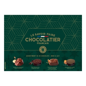 Assortiment de chocolats à offrir boîte 210g  CT DE 14 BTE