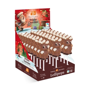 Sucettes Elan chocolat lait 25g display de 24  CT DE 24 PCE