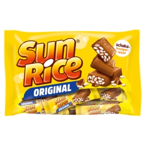 Barre chocolat riz soufflé Sunrice paquet 200g  CT DE 10 PQT