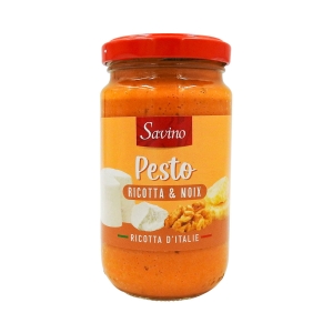 Sauce pesto ricotta et noix pot 190g Savino  CTN DE 12 POTS