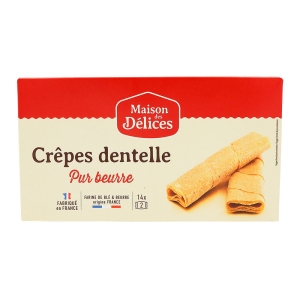 Crèpes dentelles paquet 120g  CTN DE 14 PQT