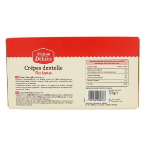 Crèpes dentelles paquet 120g  CTN DE 14 PQT